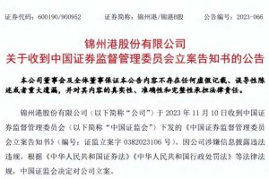 锦州港（600190）被中国证监会立案调查，受损投资者可申请索赔